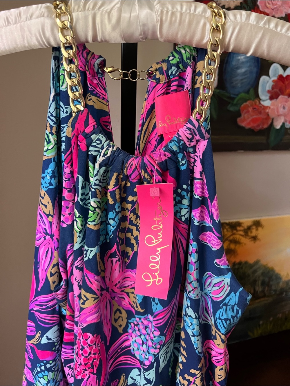 Lilly Pulitzer sonique halter Aegean navy calypso coast dress RARE - Picture 8 of 13
